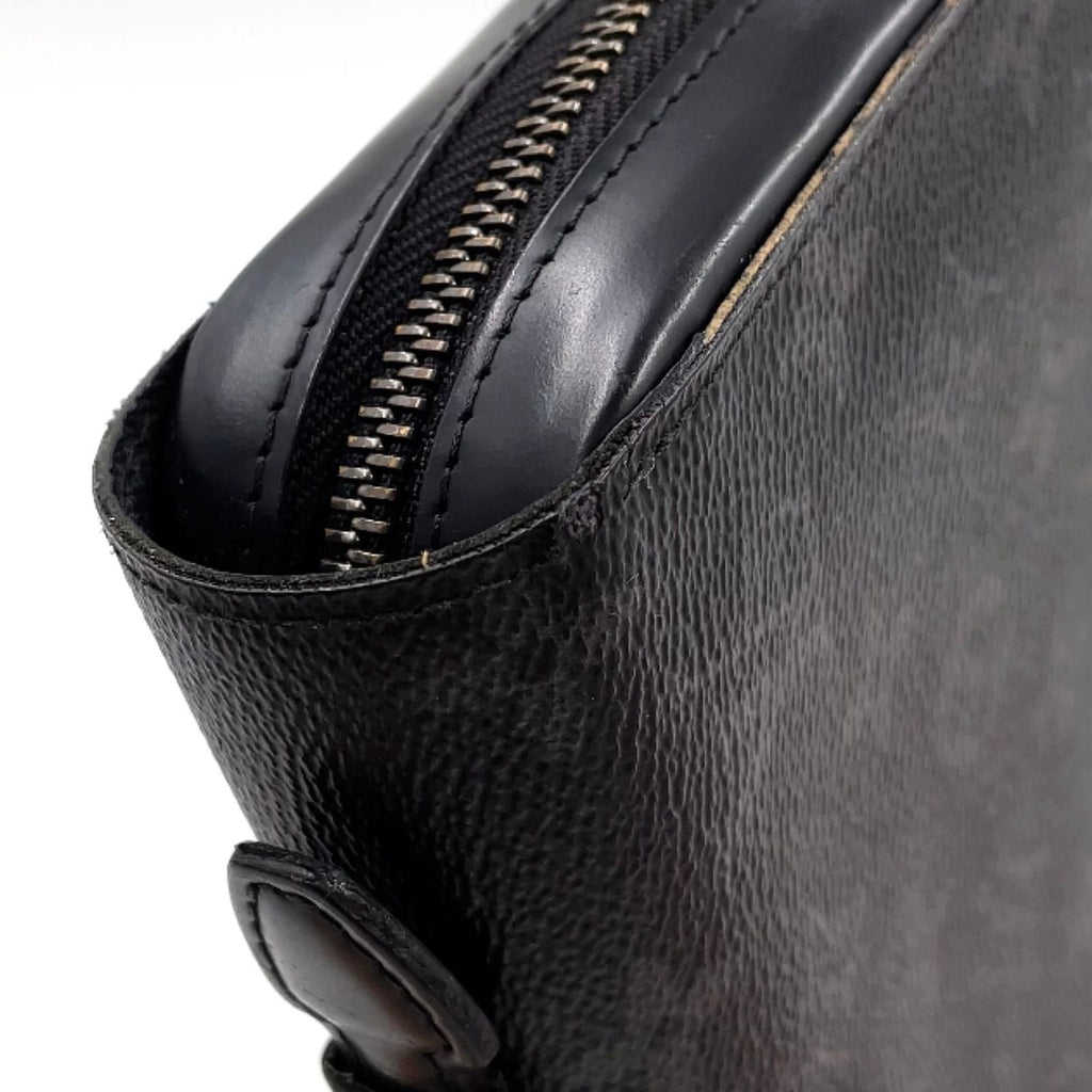 Louis Vuitton Zippy XL Monogram Eclipse Leather Black Round Wallet Gold — view 9