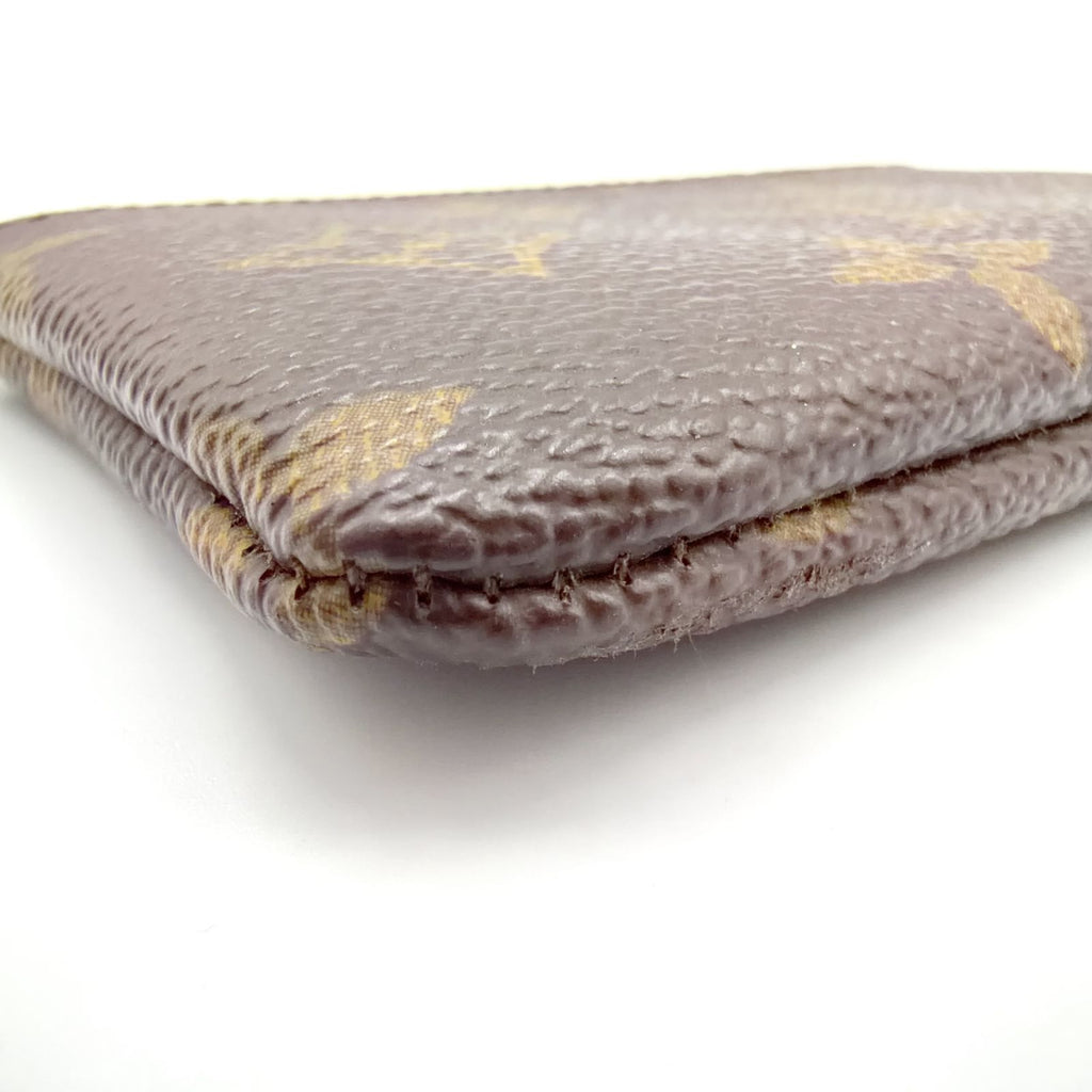Louis Vuitton Pochette Cles Monogram Leather Brown Coin Case Gold — view 9