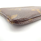 Louis Vuitton Pochette Cles Monogram Leather Brown Coin Case Gold — view 9