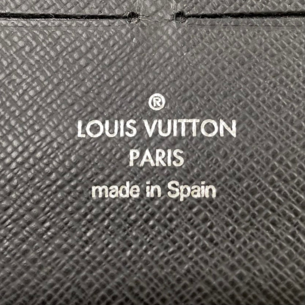 Louis Vuitton Zippy Organizer Damier Graphite Leather Black Zip Around Wallet — view 4