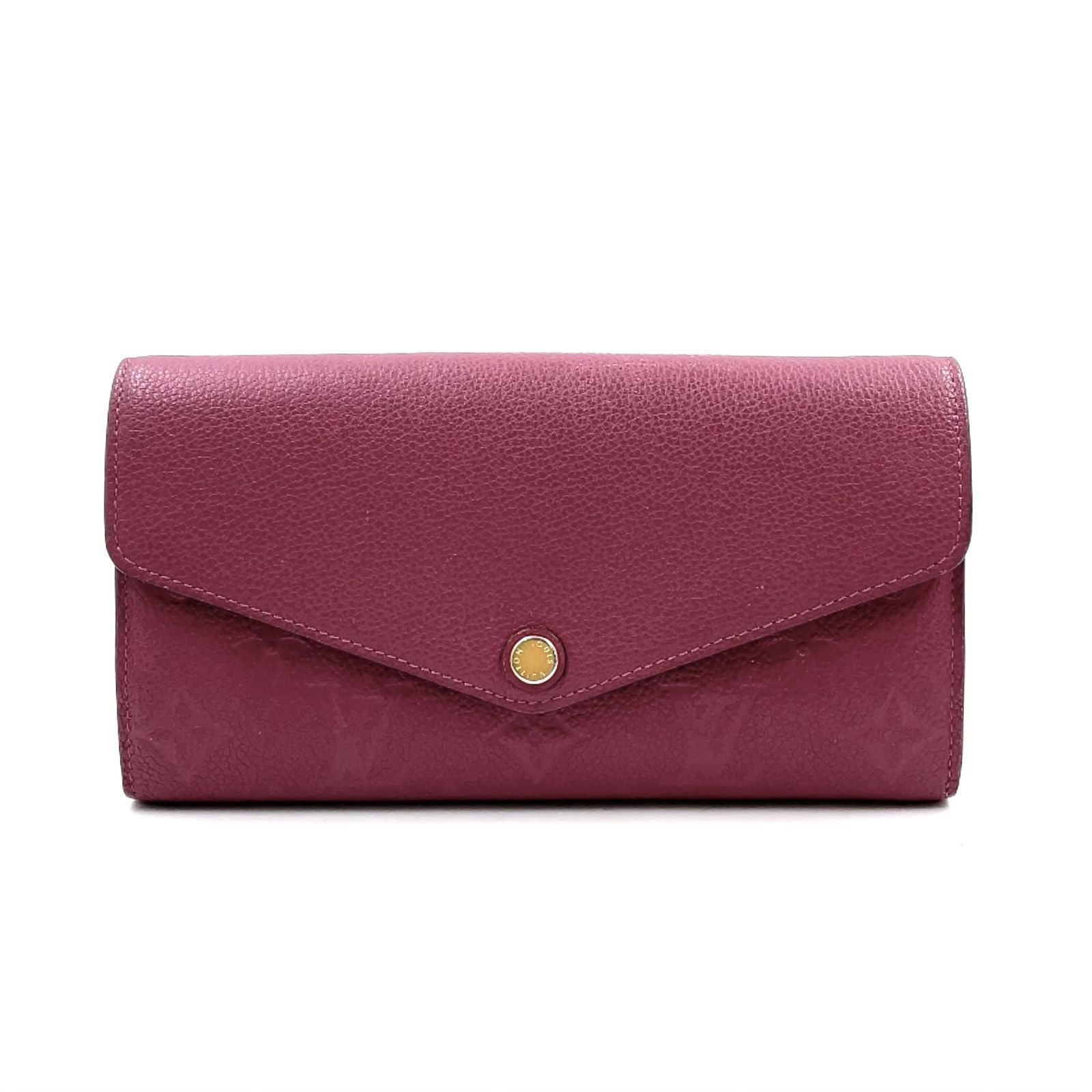 Louis Vuitton Portefeuille Sarah Monogram Empreinte Leather Pink Wallet Gold
