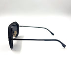 Fendi FF Logo Fabulous Acetate Metal Dark Gray Black Sunglasses Silver FF — view 6