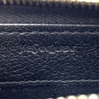Saint Laurent YSL Logo Bel de Jour Zip Around Leather Black Wallet Gold — view 4