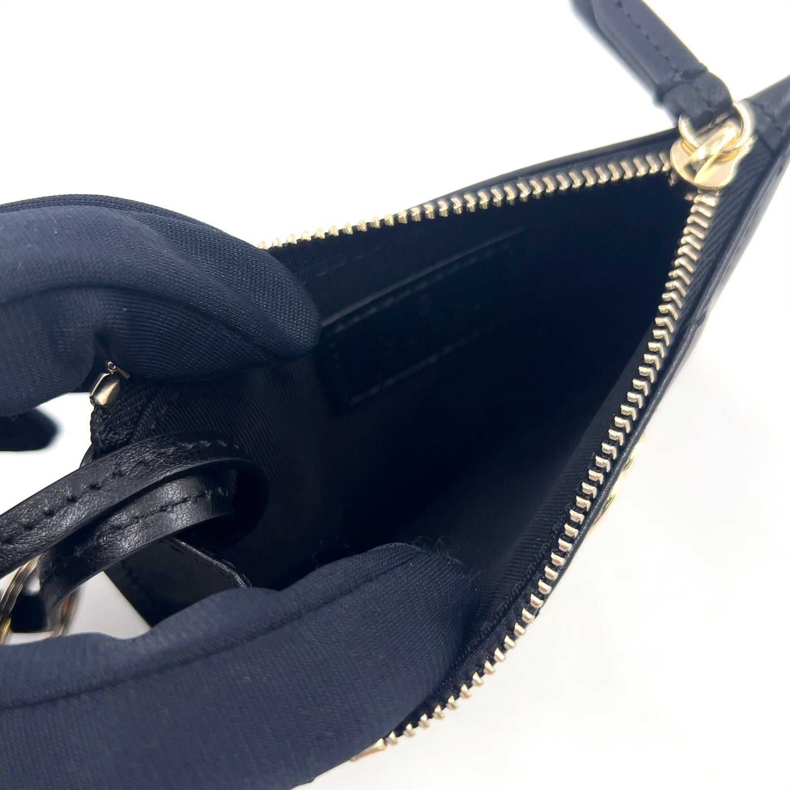Gucci GG Marmont Leather Black Coin Case Gold with — view 3