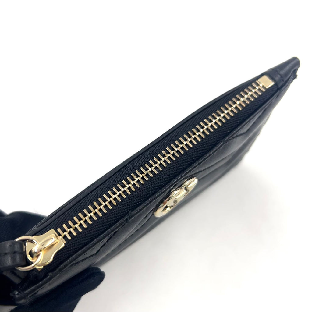 Gucci GG Marmont Leather Black Coin Case Gold with — view 5