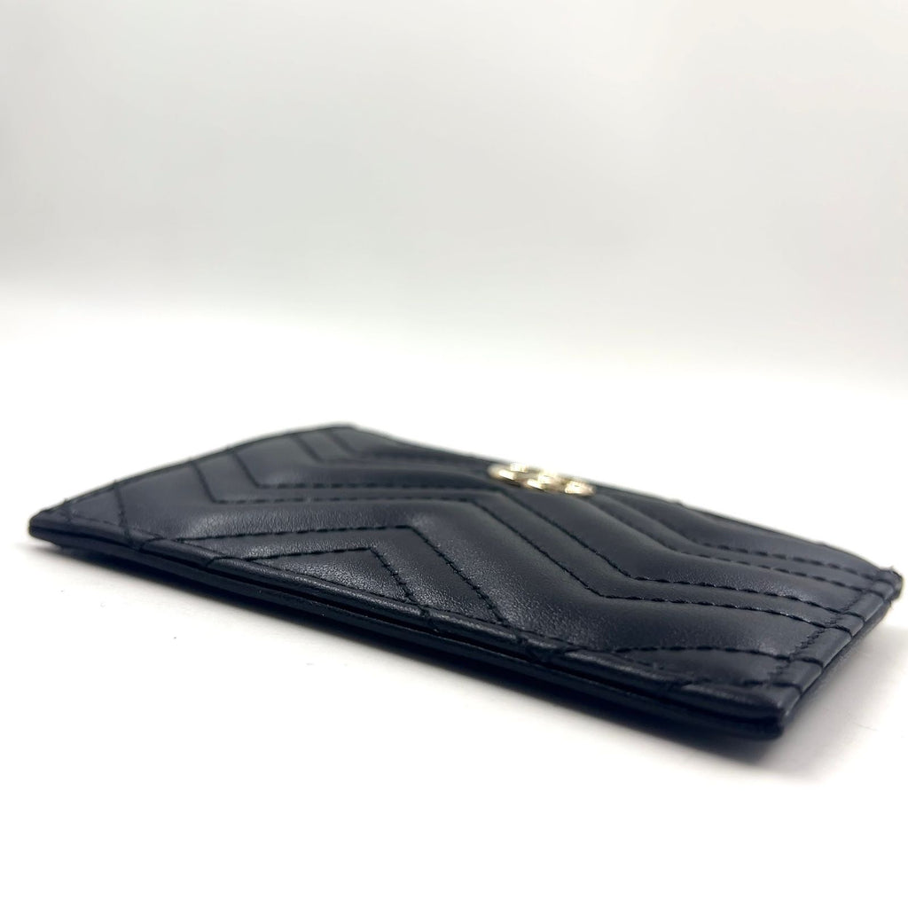 Gucci GG Marmont Leather Black Coin Case Gold with — view 6