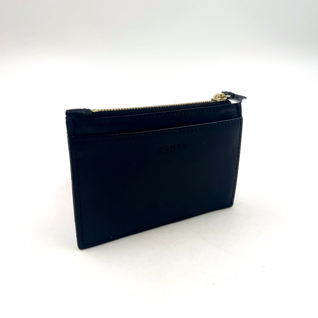 Gucci GG Marmont Leather Black Coin Case Gold with — view 2