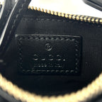 Gucci GG Marmont Leather Black Coin Case Gold with — view 4