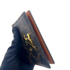 Celine Bifold Triomphe Leather Brown Light Card Case Gold — view 8