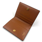 Celine Bifold Triomphe Leather Brown Light Card Case Gold — view 3