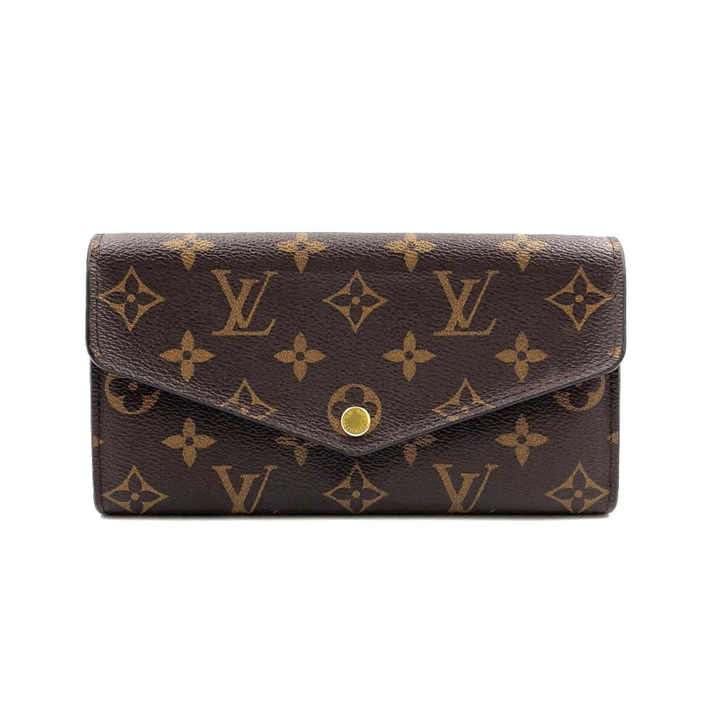 Louis Vuitton Portefeuille Sarah Monogram Leather with Initials Brown Bifold