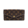 Louis Vuitton Portefeuille Sarah Monogram Leather with Initials Brown Bifold