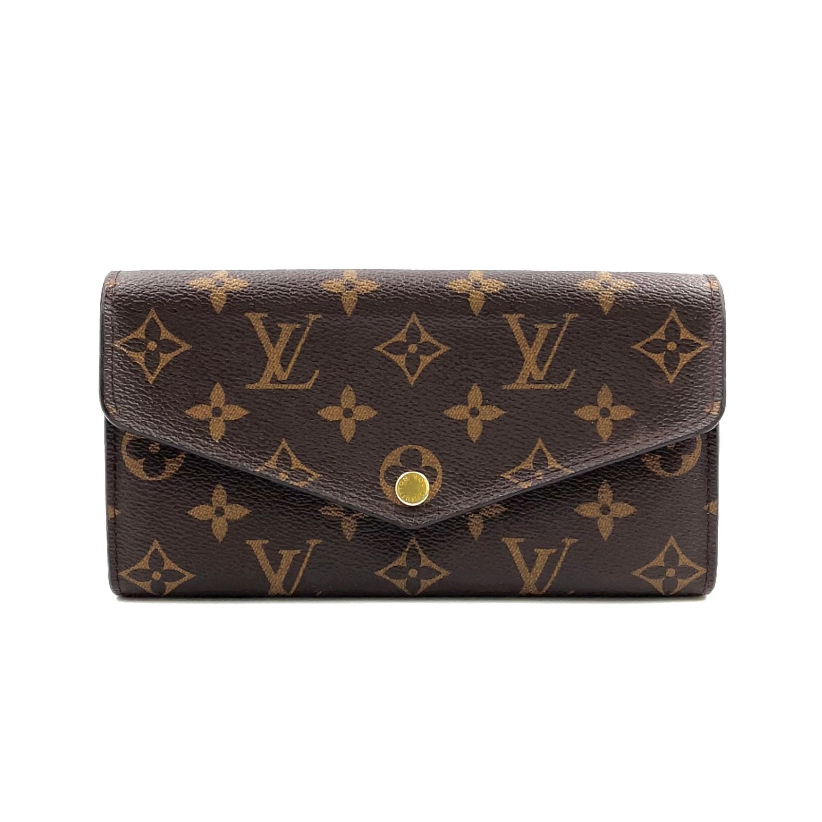 Louis Vuitton Portefeuille Sarah Monogram Leather with Initials Brown Bifold