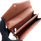 Louis Vuitton Portefeuille Sarah Monogram Leather with Initials Brown Bifold — view 3