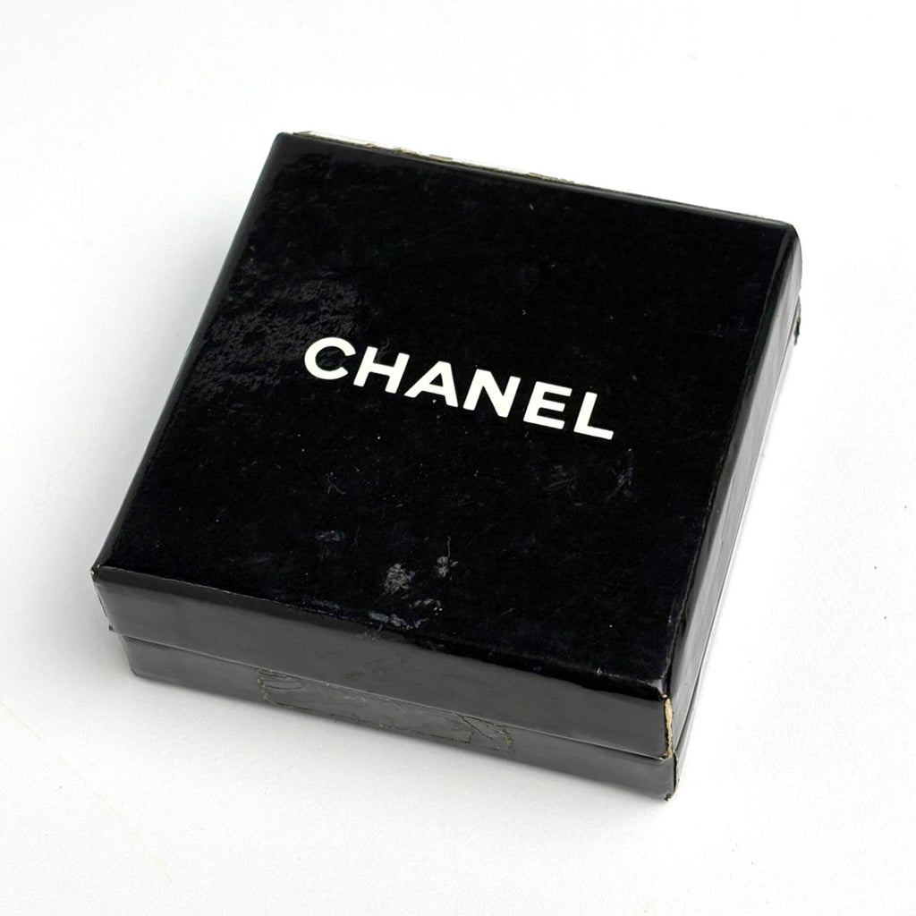 Chanel Coco Earrings Round Rhinestone Gold — view 6