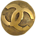 Chanel CC Logo Brooch Gold Plated