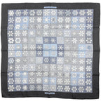 Hermes Carre 90 Feux de L'hiver Winter Fire Scarf Silk Gray Blue