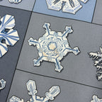 Hermes Carre 90 Feux de L'hiver Winter Fire Scarf Silk Gray Blue — view 5