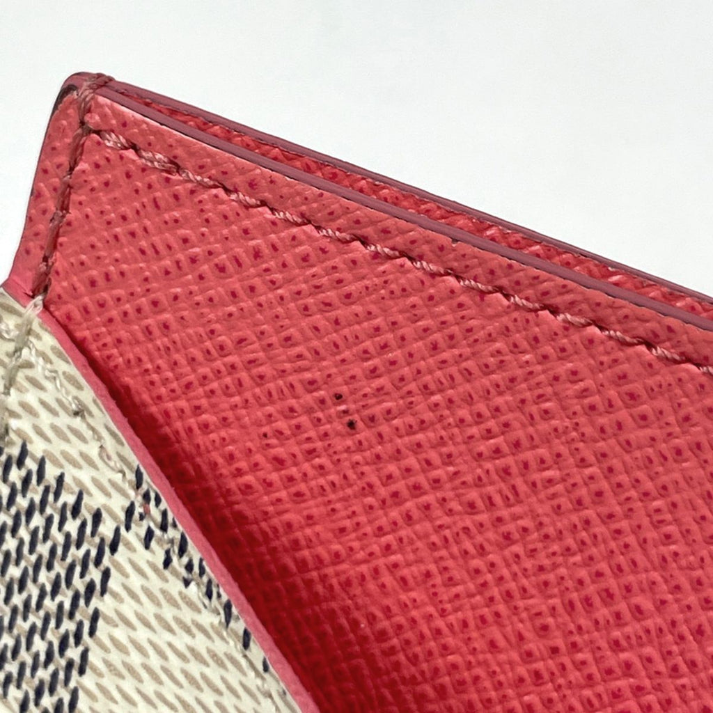Louis Vuitton Card Holder Sample Pass Case Damier Azur Rose Papaya White — view 4