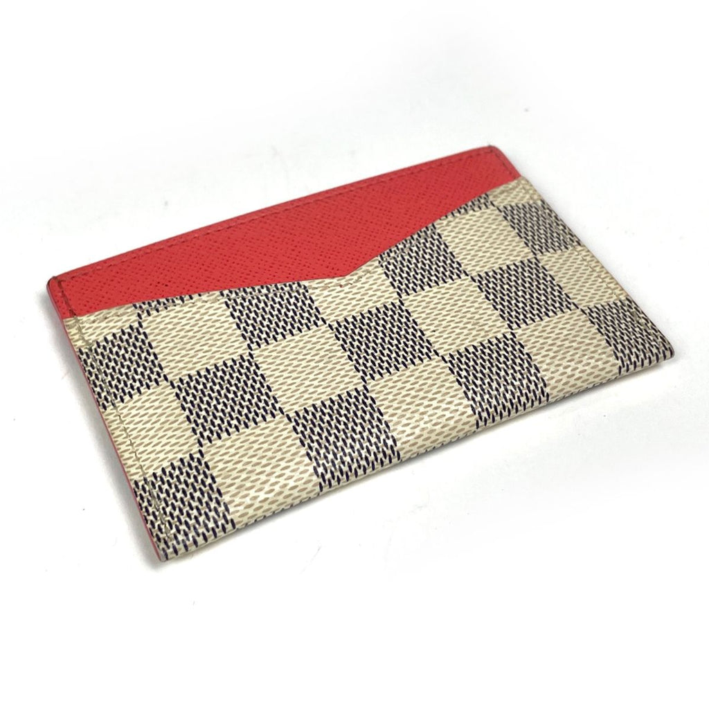 Louis Vuitton Card Holder Sample Pass Case Damier Azur Rose Papaya White — view 2