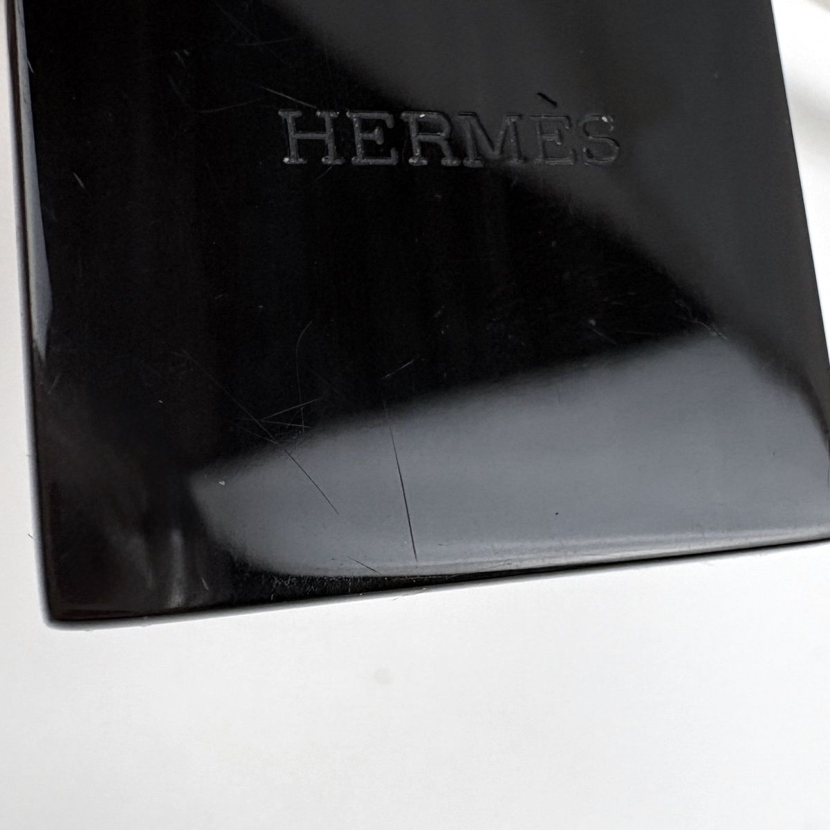 Hermes Amulet Cadena GM Long Necklace Buffalo Horn Gold Black — view 4