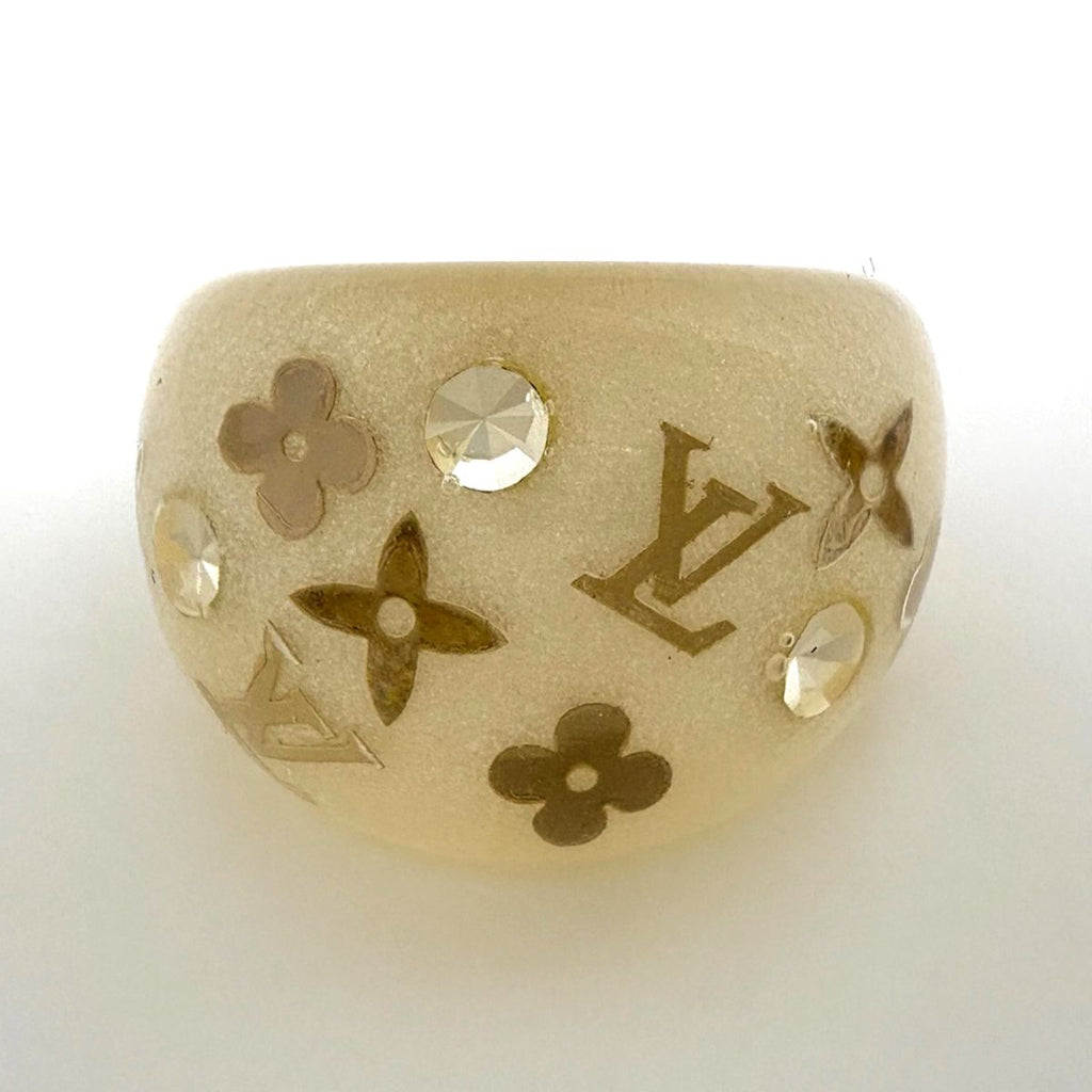 Louis Vuitton Bague Ankle John Ring Resin Plastic Clear Gold — view 2