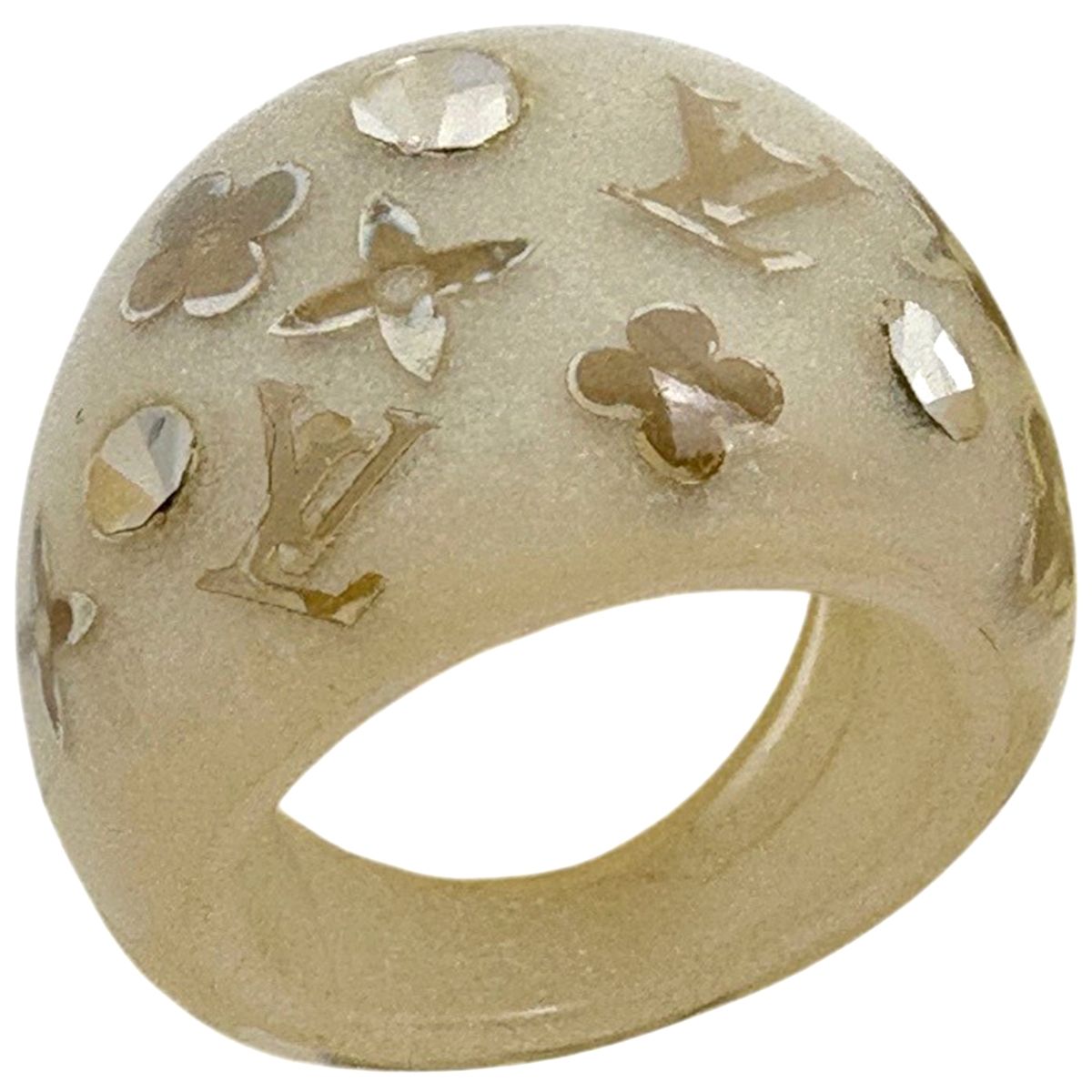 Louis Vuitton Bague Ankle John Ring Resin Plastic Clear Gold