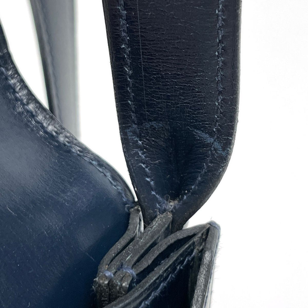 Hermes Gallopade Shoulder Bag Box Calf Blue Indigo — view 7