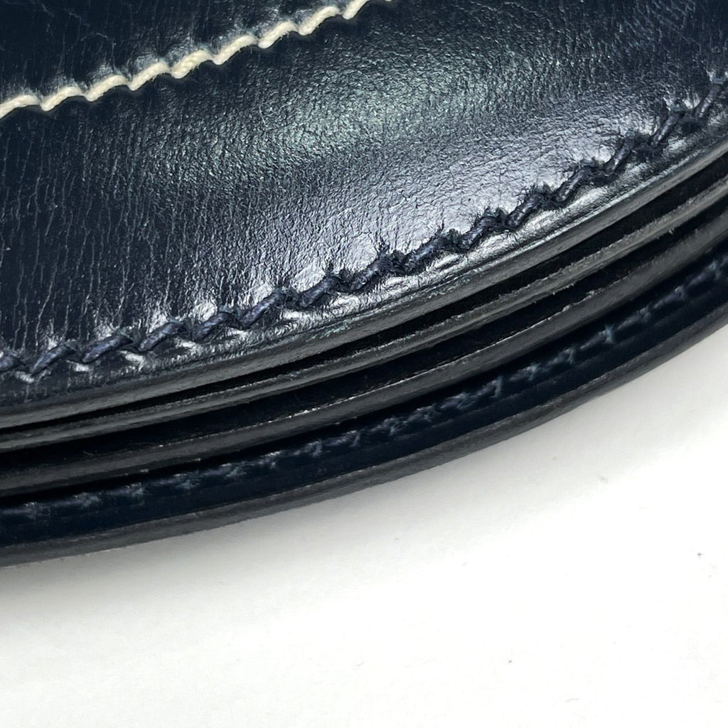 Hermes Gallopade Shoulder Bag Box Calf Blue Indigo — view 3