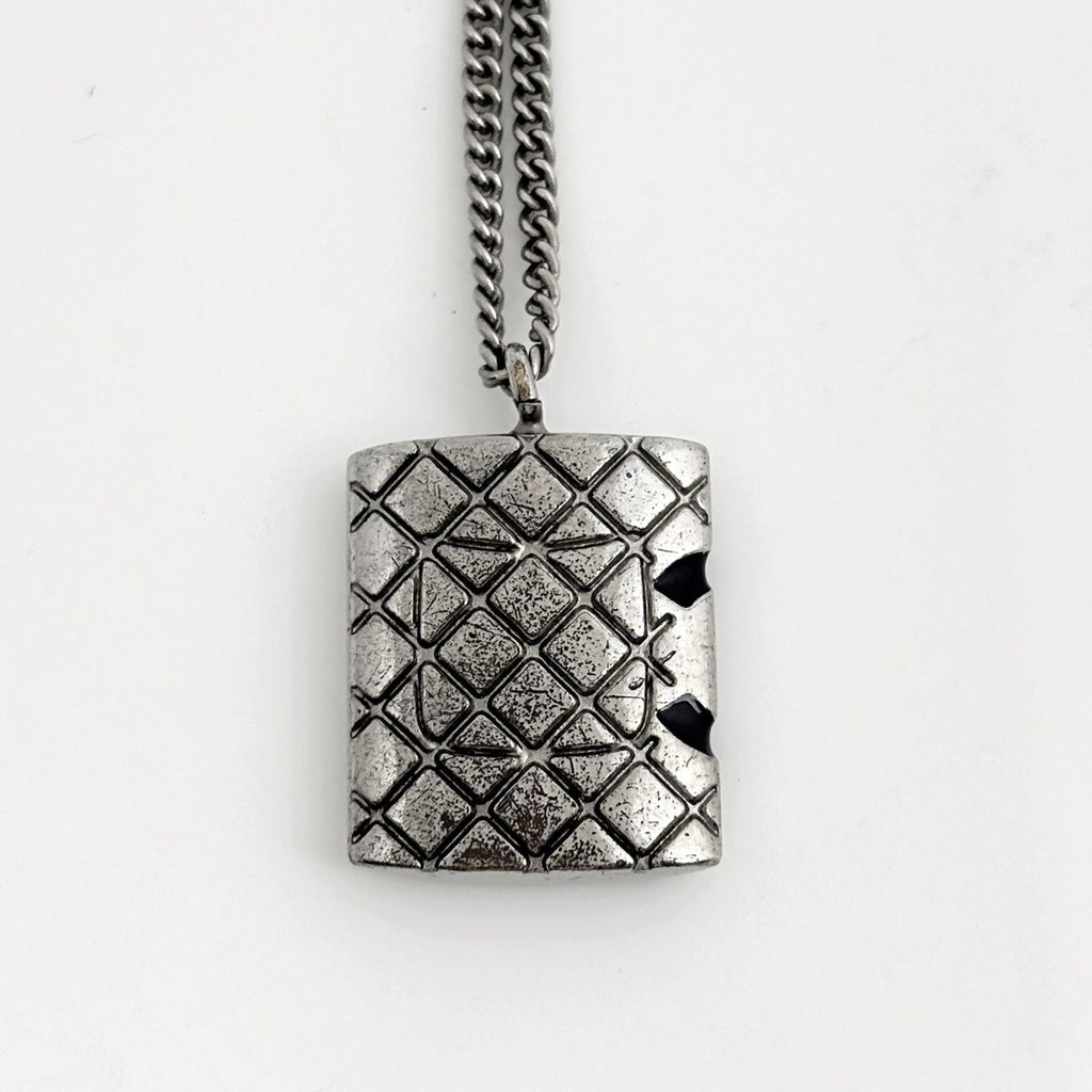 Chanel Cambon Line Necklace CC Logo Silver Plated — view 2