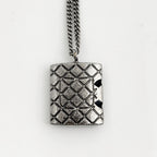 Chanel Cambon Line Necklace CC Logo Silver Plated — view 2
