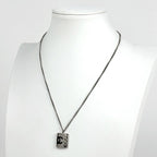 Chanel Cambon Line Necklace CC Logo Silver Plated — view 5