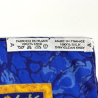 Hermes Carre 90 Carpe Diem Enjoy Your Day Sun Moon Star Scarf Silk Blue — view 2