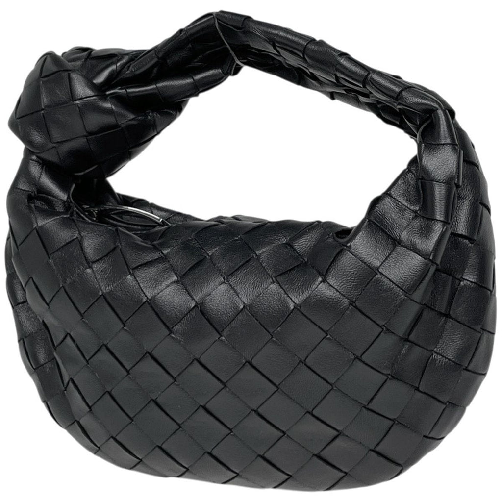 Bottega Veneta Intrecciato Mini Jodie Handbag Braided Leather Black