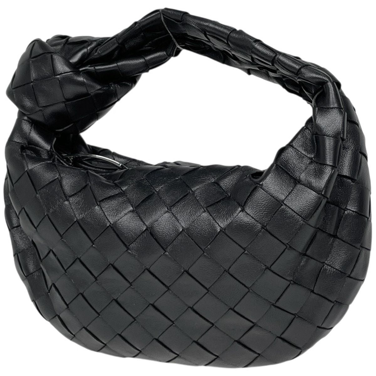 Bottega Veneta Intrecciato Mini Jodie Handbag Braided Leather Black