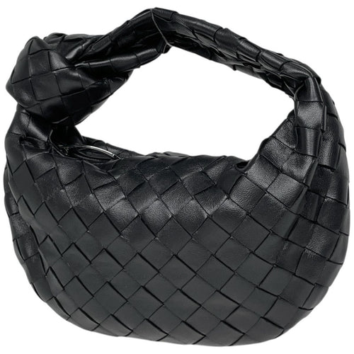Bottega Veneta Intrecciato Mini Jodie Handbag Braided Leather Black