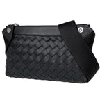 Bottega Veneta Intrecciato Shoulder Bag Braided Leather Black