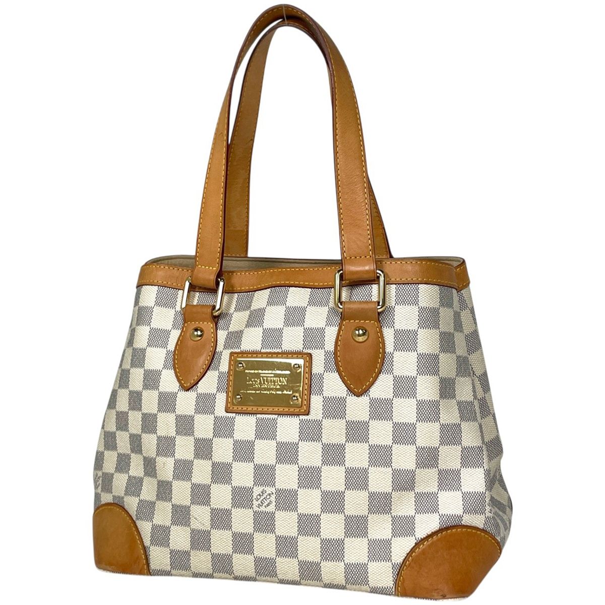 Louis Vuitton Hampstead PM Shoulder Tote Damier Azur White