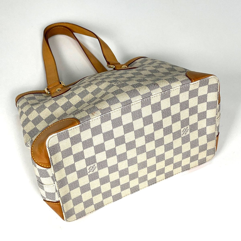 Louis Vuitton Hampstead PM Shoulder Tote Damier Azur White — view 2