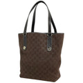 Gucci GG Pattern Tote Shoulder Bag Suede Brown