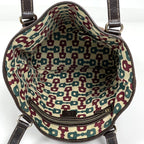 Gucci GG Pattern Tote Shoulder Bag Suede Brown — view 8