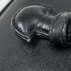 Chanel CC Logo Vanity Bicolor Makeup Pouch Leather Black — view 6