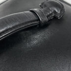 Chanel CC Logo Vanity Bicolor Makeup Pouch Leather Black — view 5