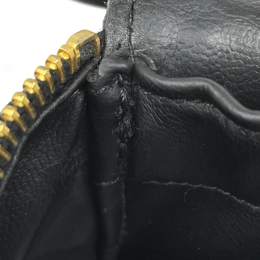 Chanel CC Logo Vanity Bicolor Makeup Pouch Leather Black — view 7