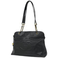 Chanel CC Logo Chain Shoulder Bag Caviar Leather Black