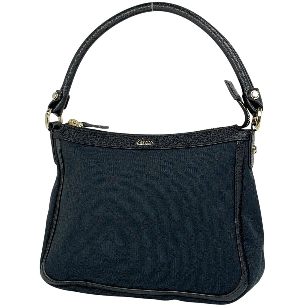 Gucci GG Pattern Handbag Canvas Black