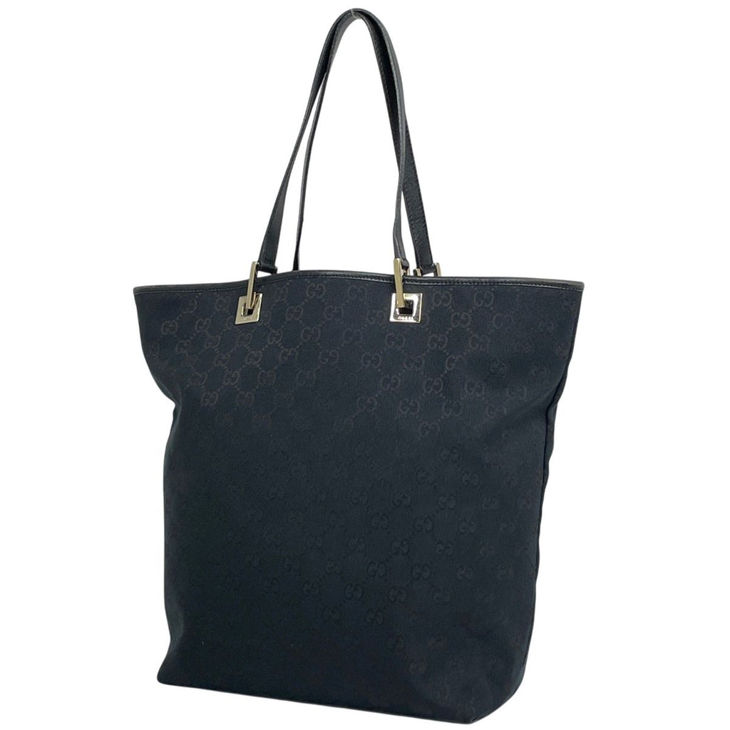 Gucci GG Pattern Tote Canvas Black