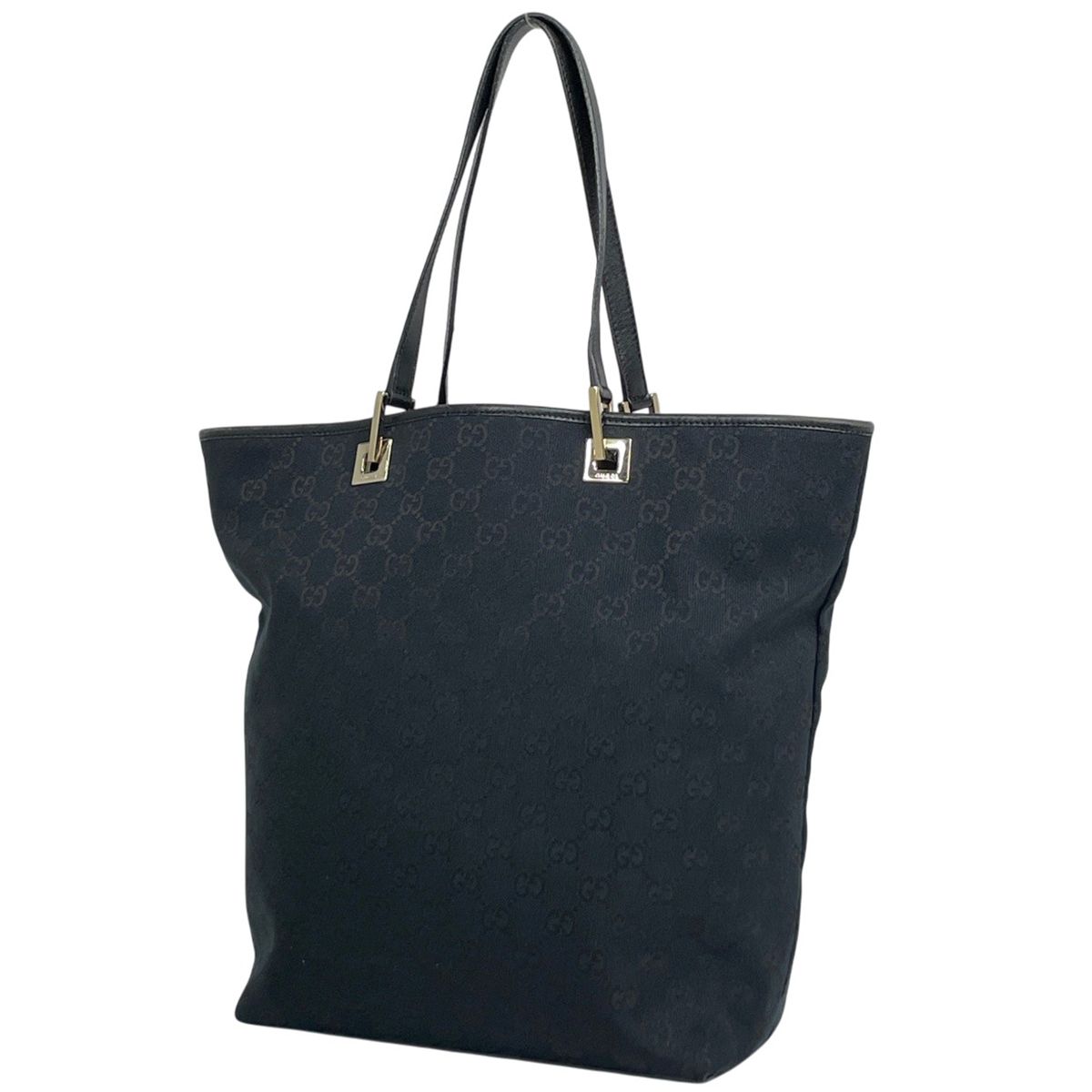 Gucci GG Pattern Tote Canvas Black