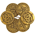 Chanel CC Logo Brooch Gold Plated