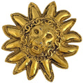 Chanel Lion Motif Fu Brooch CC Logo Gold Plated